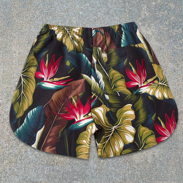 Botanical pattern men's shorts