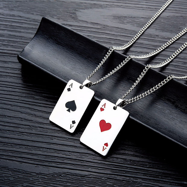 Creative Playing Cards Heart Pendant