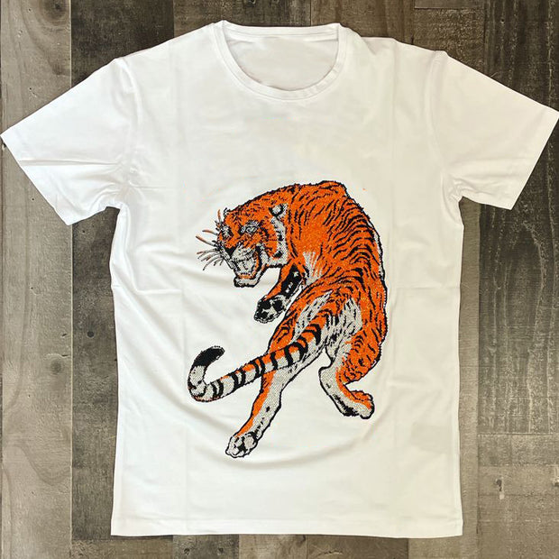 Tiger print personalized short-sleeved T-shirt