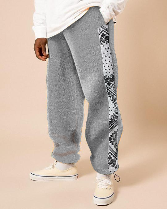 Casual trendy personality drawstring trousers