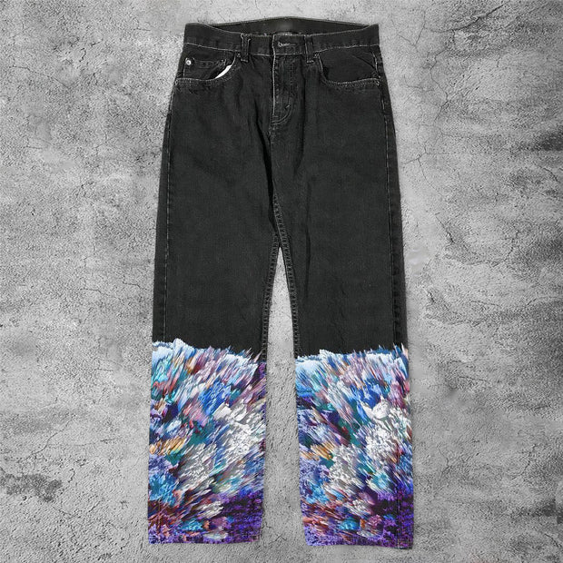 Casual colorful art jeans