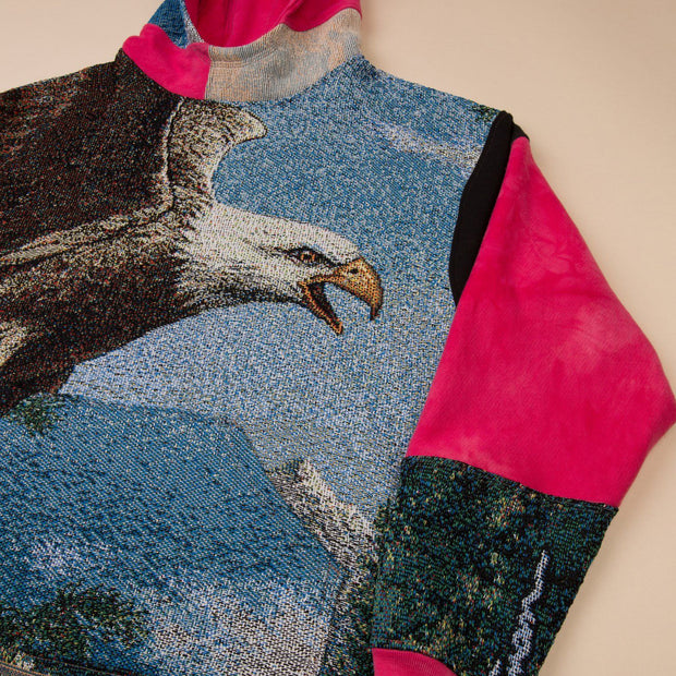 Fashion Bald Eagle Retro Print Long Sleeve Sweatshirt