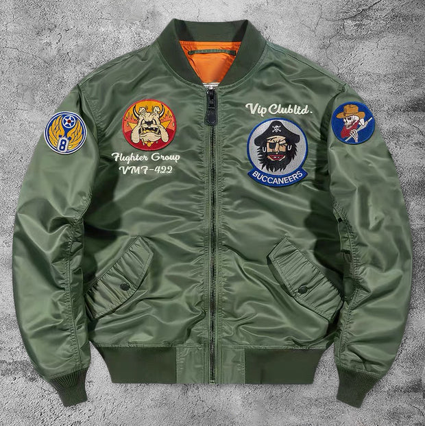 Casual pirate pilot long sleeve motorcycle jacket