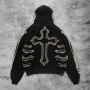 Street skull cross hoodie