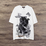 Personalized cat street short-sleeved T-shirt