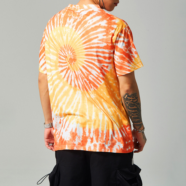 Street personality tie-dye loose short sleeve men's T-shirt