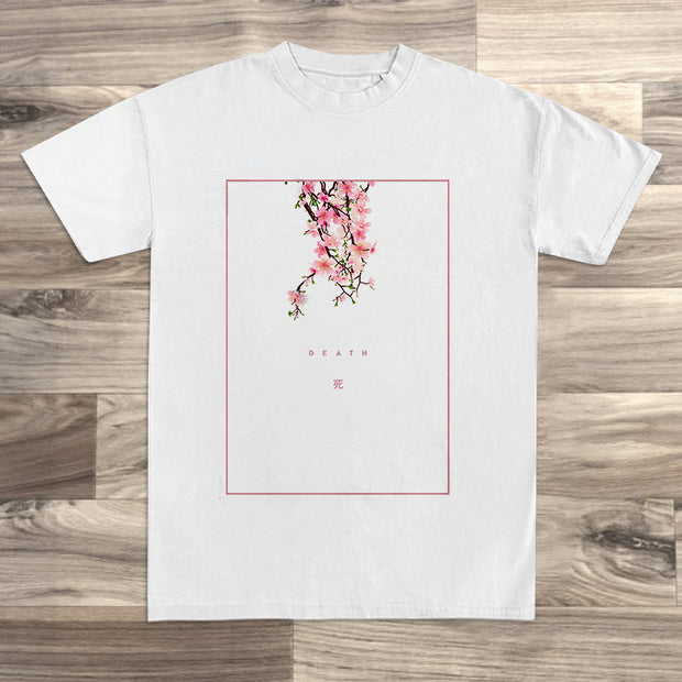 flower pattern short-sleeved T-shirt