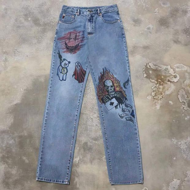Devil trading casual street punk jeans