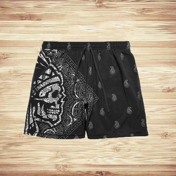 Personalized Indian skull print shorts