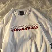 PeterWoo simple letter print short-sleeved T-shirt