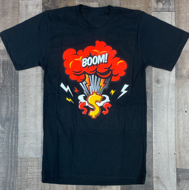 Personalized boom print crew neck T-shirt