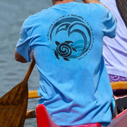 Turtle print classic round neck short sleeve T-shirt