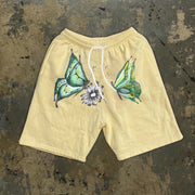 Personalized butterfly print hip-hop shorts