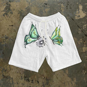 Personalized butterfly print hip-hop shorts