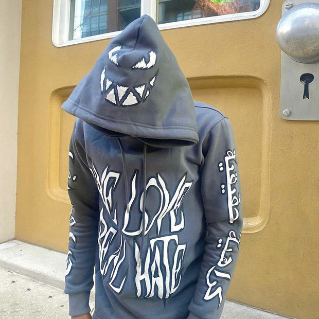 Fashion street style long-sleeved hoodie