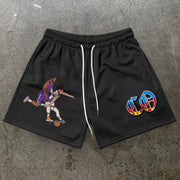 Trendy basketball sports printed shorts