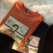 Jew4room European and American street comics orange short-sleeved T-shirt