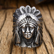 Indian chief titanium steel men's ring fashion personality non-mainstream religious jewelry