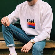 Casual unisex crew neck printed sweatshirt