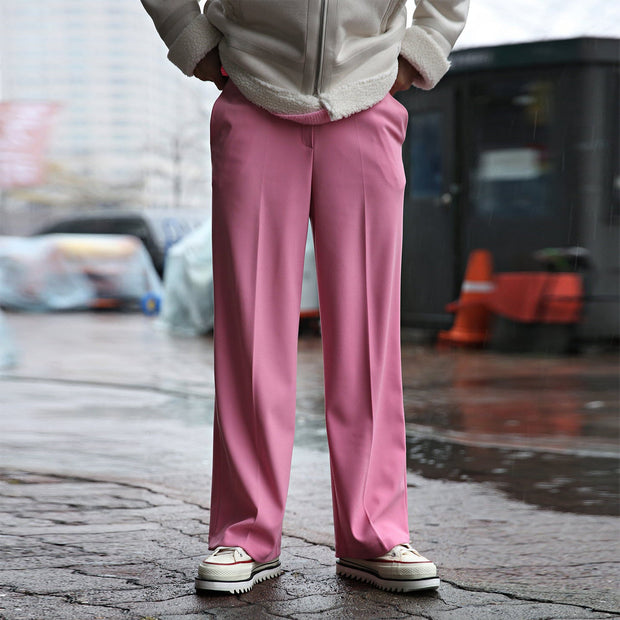Double-breasted casual suit straight-leg trousers